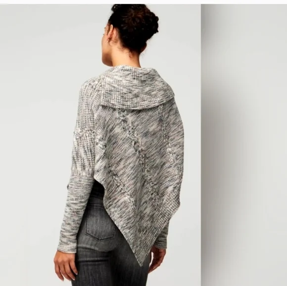 NWT WHBM Neck Marled Poncho - Picture 2 of 5